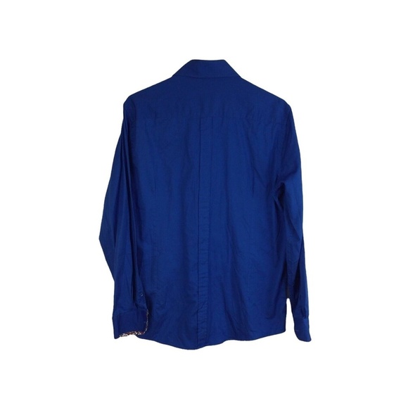 Report Collection Originals Cotton Island Wasked Blue Long Sleeve Shirt Sz Large - Picture 8 of 10